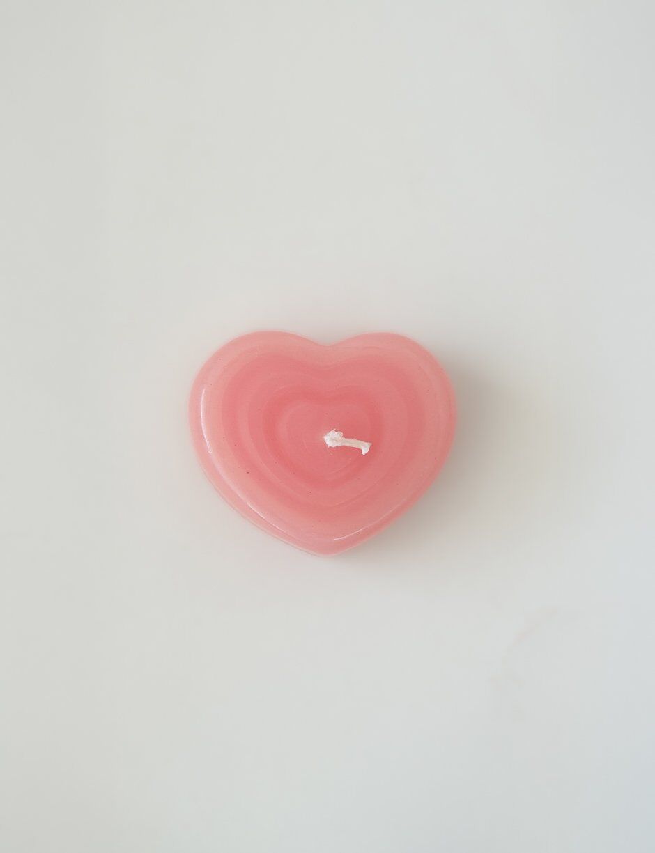 Blush Ripple Heart Lotus Scented Candle - Image 2