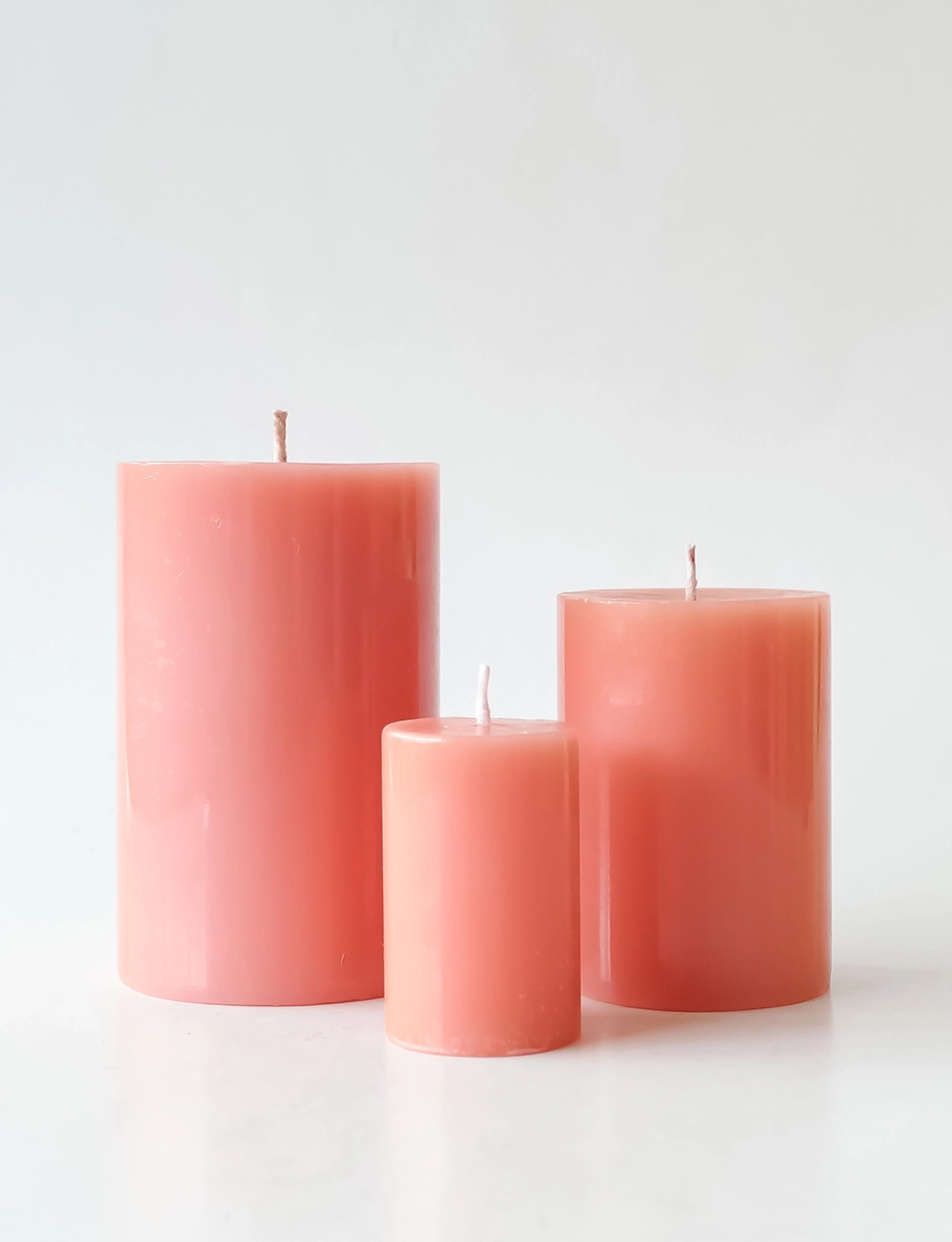 Peach Blossom Pillar Candle