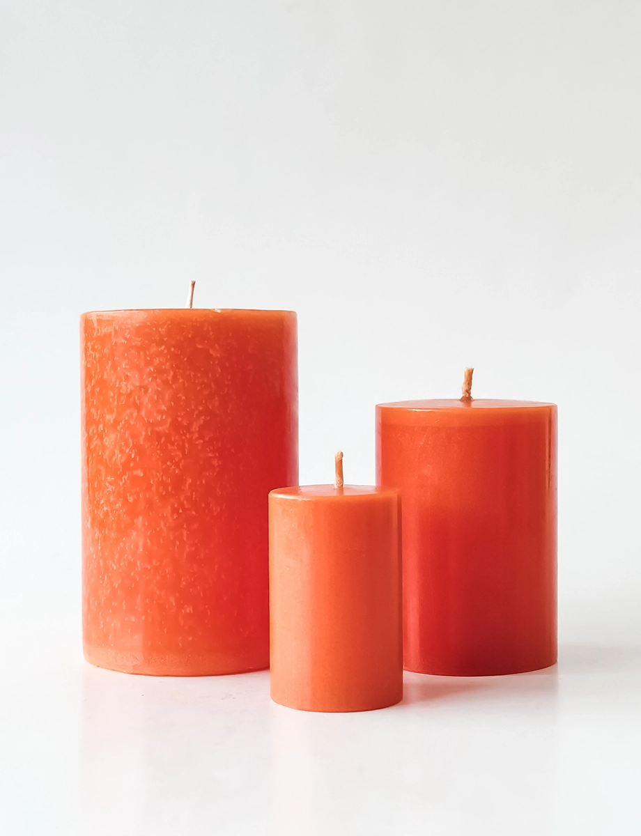 Orange Cinnamon Pillar Candle