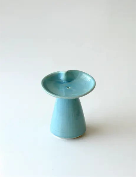 Ceramic Bambooless Incense Holder Blue