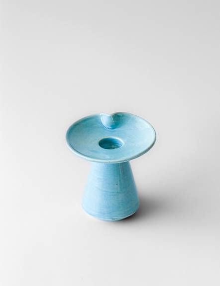 Ceramic Taper Candle Holder Blue