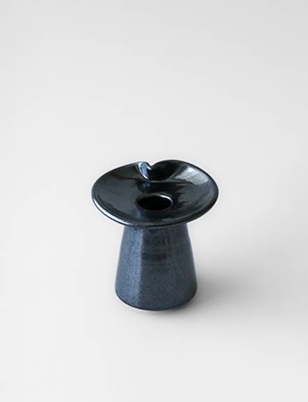 Ceramic Taper Candle Holder Black
