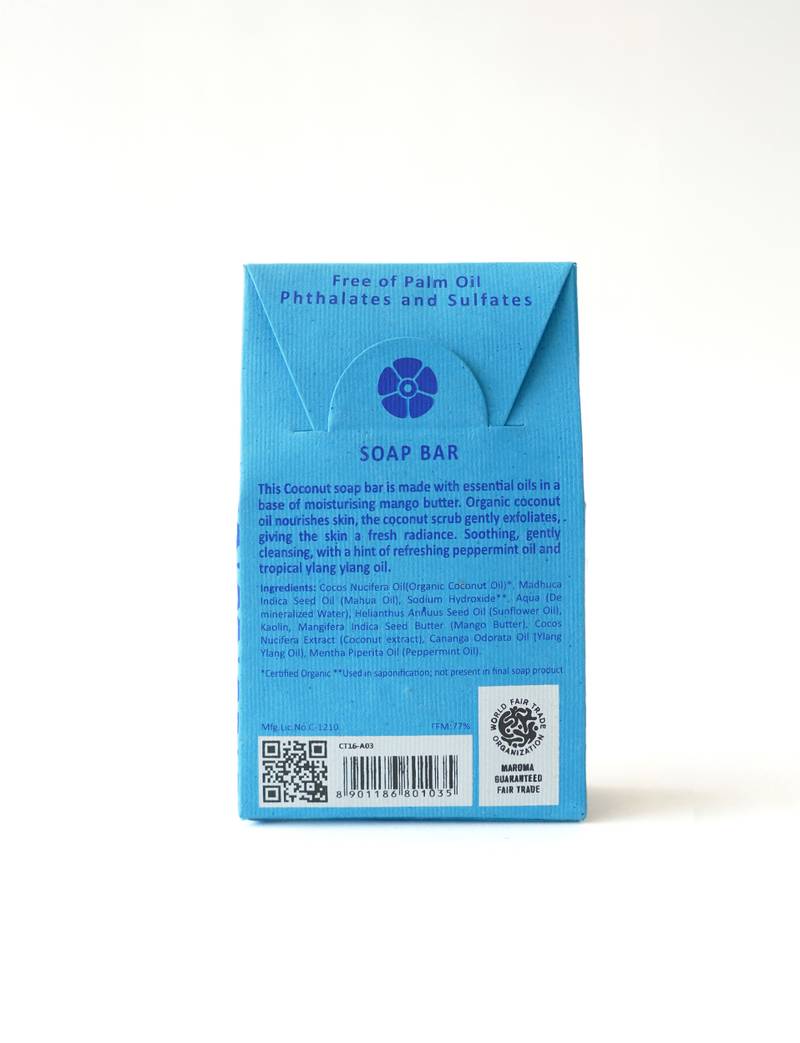 Coconut Soap Bar with Coconut Scrub & Mango Butter - Image 4