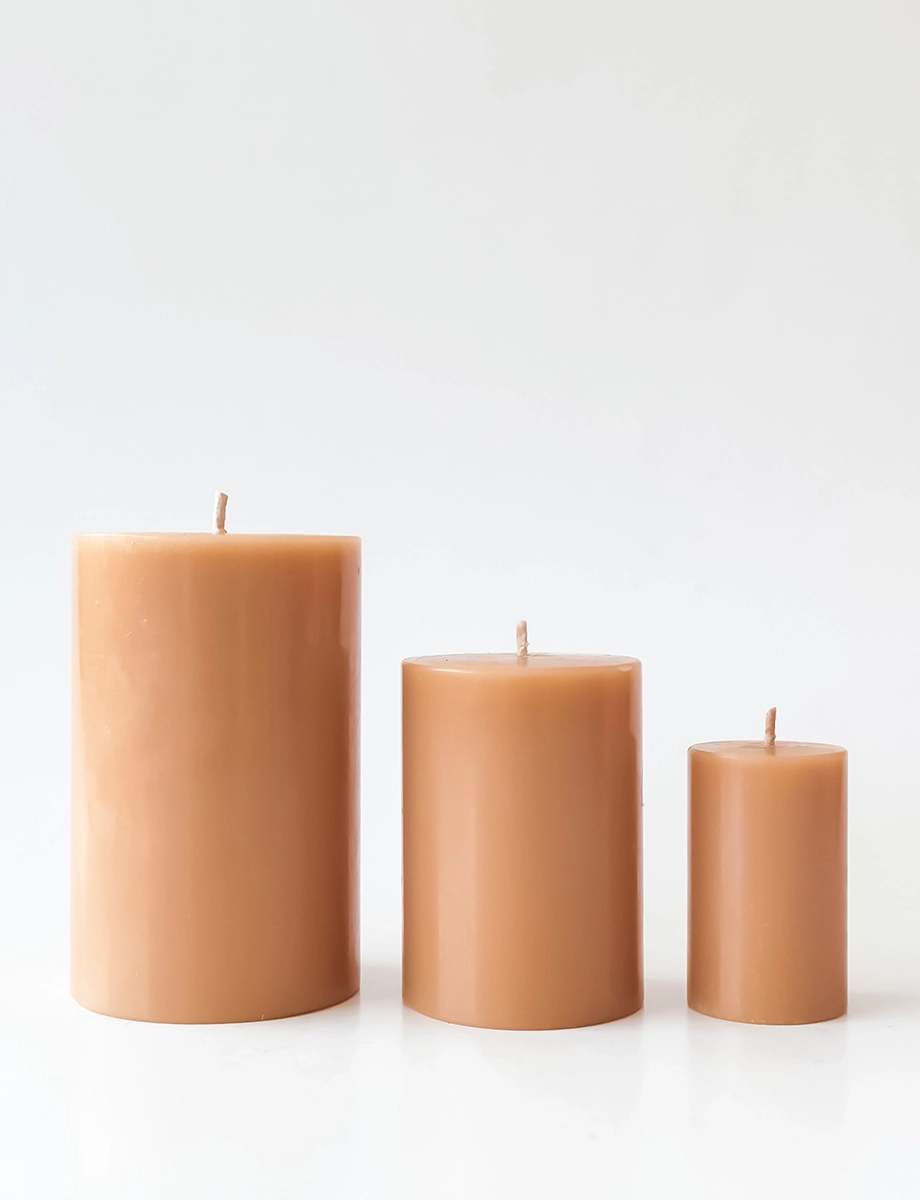 Mysore Sandalwood Pillar Candle - Image 2