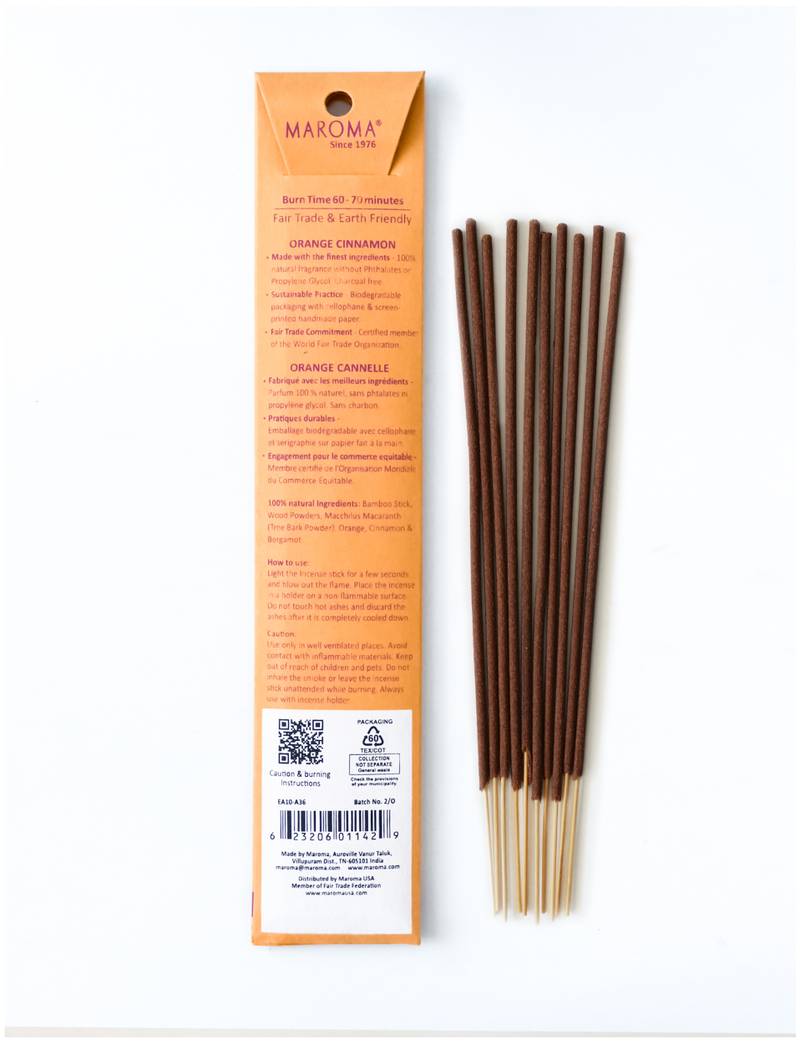 Orange Cinnamon Incense Sticks - Image 2