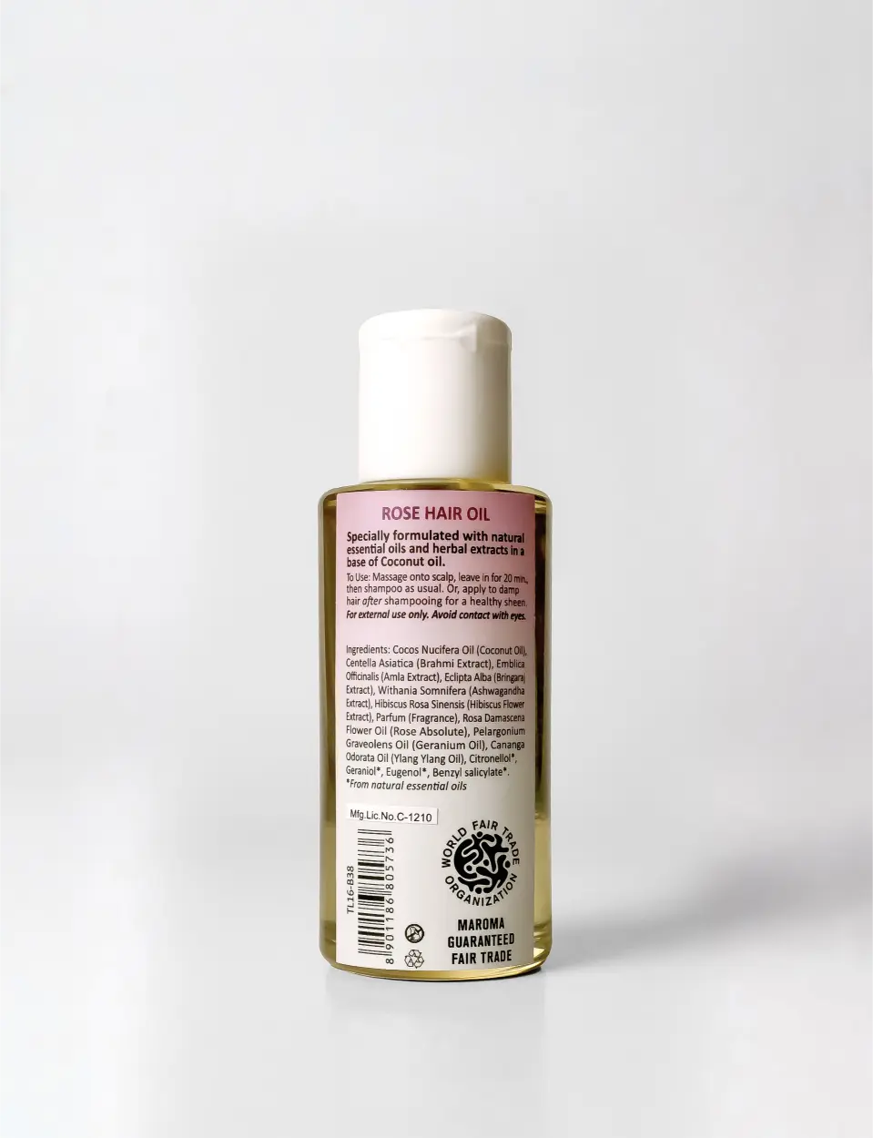 Rose Hair Oil with Amla and Hibiscus Flower Extract - Image 2