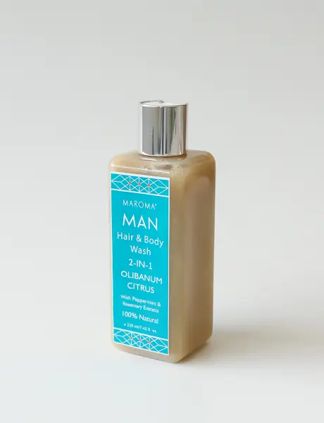 Olibanum Citrus 2-in-1 Hair and Body Wash for Men - Image 3